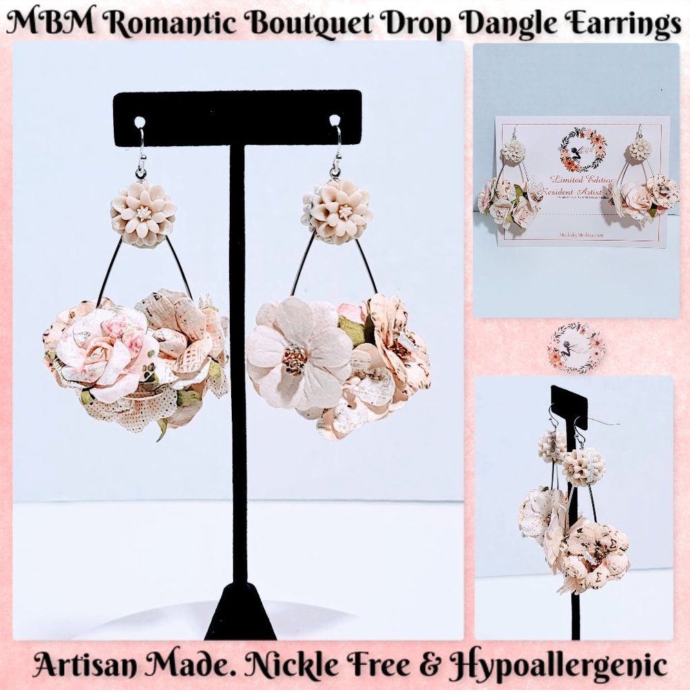 🆕MBM Romantic Bouquet Floral Drop Dangle Earrings